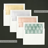 "abstract trees" - Retired Holiday Cards in Holly Berry by Qing Ji - Envelope Liners