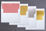 "Geo Merry" - Retired Holiday Cards in Poinsettia by Michelle Poe - Envelope Liners