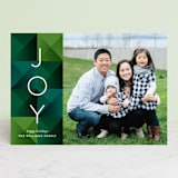"Geo Blocks" - Retired Holiday Cards in Evergreen by Jessica Williams - Front