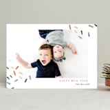 "Joyful Confetti" - Retired Holiday Cards in Poppy by Kelly Ventura - Front