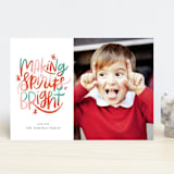 "Painterly Brights" - Retired Holiday Cards in Snow by Laura Hankins - Front