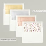 "Botanical Swash" - Retired Holiday Cards in Snow by Robert and Stella - Envelope Liners