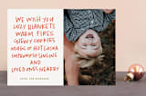 "Cozy Blankets" - Retired Holiday Cards in Tangerine by Annie Montgomery - Front