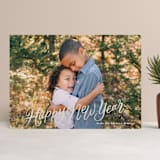 "Scripted Snowfall" - Retired Holiday Cards in Smoke by Alethea and Ruth - Front