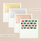 "Modern Dot" - Retired Holiday Cards in Evergreen by Oscar and Emma - Karly Depew - Envelope Liners