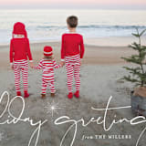 "A Holiday Greeting" - Retired Holiday Cards in Linen by Erin Deegan - Close-Up