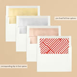 "Merry All Year." - Retired Holiday Cards in Ivory by Pink House Press - Envelope Liners