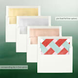 "Abstract Frame" - Retired Holiday Cards in Cranberry by Kelly Schmidt - Envelope Liners