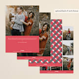 "Holiday Gingham" - Retired Holiday Cards in Mistletoe by Meggy Masters - Back of Card