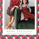 "Holiday Gingham" - Retired Holiday Cards in Mistletoe by Meggy Masters - Close-Up