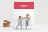 "modern & joy" - Retired Holiday Cards in Berry by Loren Willis - Front