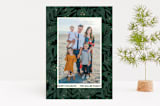 "Festive Florals" - Retired Holiday Cards in Forest by Three Kisses Studio - Front