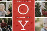 "Season of Joy" - Retired Holiday Cards in Cranberry by Michelle Taylor - Close-Up