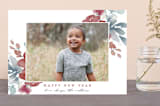 "Sweeping Blooms" - Retired Holiday Cards in Mulberry by Grace Kreinbrink - Front
