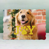 "Paw Print" - Retired Holiday Cards in Goldenrod by Lea Delaveris - Front