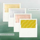 "Paw Print" - Retired Holiday Cards in Goldenrod by Lea Delaveris - Envelope Liners