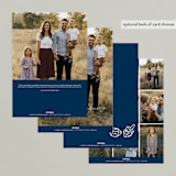 "Falala Latke" - Retired Holiday Cards in Navy by Katy Shen - Back of Card