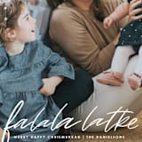 "Falala Latke" - Retired Holiday Cards in Navy by Katy Shen - Close-Up