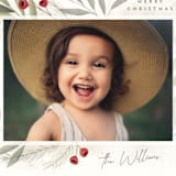 "Merry Botanical" - Retired Holiday Cards in Pearl by Cindy Reynolds - Close-Up