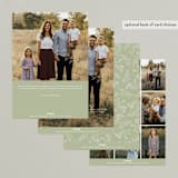 "Soft Greenery" - Retired Holiday Cards in Sage by Susan Moyal - Back of Card