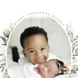 "Soft Greenery" - Retired Holiday Cards in Sage by Susan Moyal - Close-Up