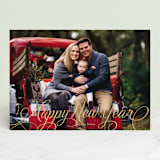 "Classic Merry" - Retired Holiday Cards in Golden by Alston Foster - Front