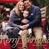 "Classic Merry" - Retired Holiday Cards in Golden by Alston Foster - Close-Up