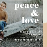 "Peace & Love" - Retired Holiday Cards in Dessert by Emily Sabol Goss - Close-Up