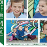 "Wish Banner" - Retired Holiday Cards in Evergreen by The Social Type - Close-Up