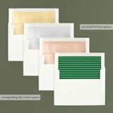 "Wish Banner" - Retired Holiday Cards in Evergreen by The Social Type - Envelope Liners