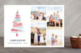 "Artistic Tree" - Retired Holiday Cards in coral by Qing Ji - Front