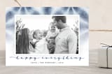"Shibori Happy Everything" - Retired Holiday Cards in Indigo Dreams by Design Lotus - Front