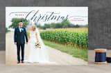 "Married Christmas Couple" - Retired Holiday Cards in Midnight Berry by Stacy Kron - Front