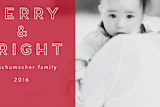 "Color Split " - Retired Holiday Cards in Ruby by Refound Nostalgia - Close-Up