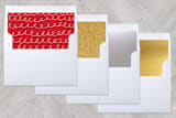 "Color Split " - Retired Holiday Cards in Ruby by Refound Nostalgia - Envelope Liners