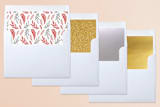 "Delicate Script" - Retired Holiday Cards in Ruby by Olivia Raufman - Envelope Liners