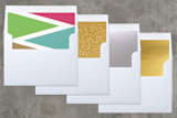 "Holiday Polygons" - Retired Holiday Cards in Hot Pink by Kampai Designs - Envelope Liners