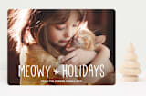 "Merry Kittymas" - Retired Holiday Cards in Snow by Anupama - Front