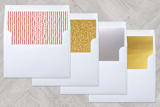 "Sketchbook Stripe" - Retired Holiday Cards in Snow by Alethea and Ruth - Envelope Liners