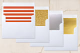 "classically bold" - Retired Holiday Cards in persimmon by lena barakat - Envelope Liners