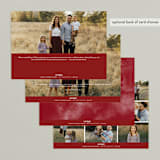 "Class" - Retired Holiday Cards in Crimson by Erin L. Wilson - Back of Card