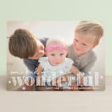 "kind of wonderful" - Retired Holiday Cards in Cloud by Erin Deegan - Front