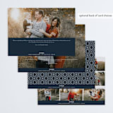 "Crisp Holidays" - Retired Holiday Cards in Navy by Danie Romrell - Back of Card