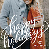 "Modern Script Holidays" - Retired Holiday Cards in Snow by Jamie Schultz Designs - Close-Up