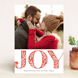 "Joy Leaves" - Retired Holiday Cards in Candy Cane by Alethea and Ruth - Front