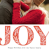"Joy Leaves" - Retired Holiday Cards in Candy Cane by Alethea and Ruth - Close-Up