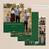 "Retro Stripes" - Retired Holiday Cards in Evergreen by Baumbirdy - Back of Card