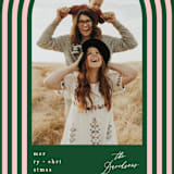 "Retro Stripes" - Retired Holiday Cards in Evergreen by Baumbirdy - Close-Up