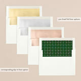 "Retro Stripes" - Retired Holiday Cards in Evergreen by Baumbirdy - Envelope Liners