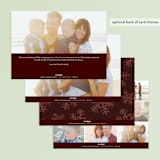 "Wonderful Christmas" - Retired Holiday Cards in Maroon by Jennifer Lew - Back of Card